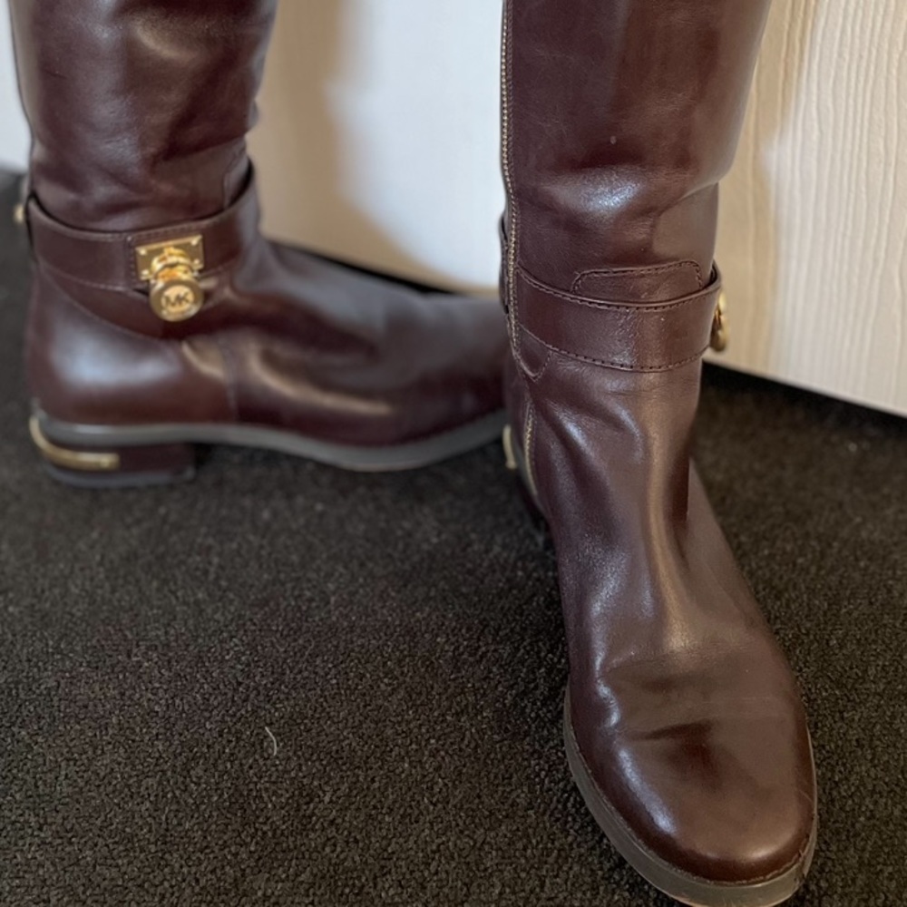 MICHAEL Michael Kors Hamilton Tall Brown Riding Boot - Picture 6 of 11